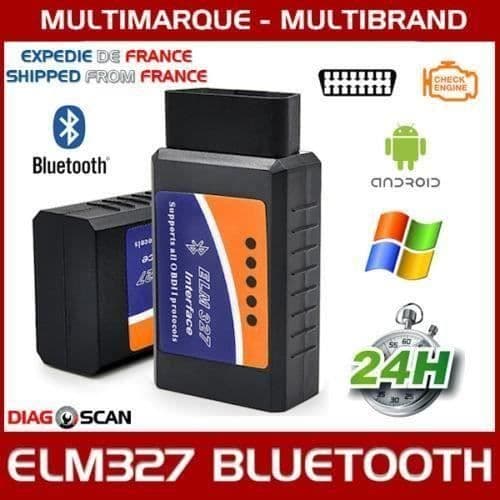 Gränssnitt - Autodiagnostik resväska - ELM327 OBD2 BLUETOOTH - Multibrand Diagnostik - Eff Reading