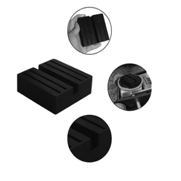 INF Gummipute for Jack Anti-slip skinneadapter for biler Sort