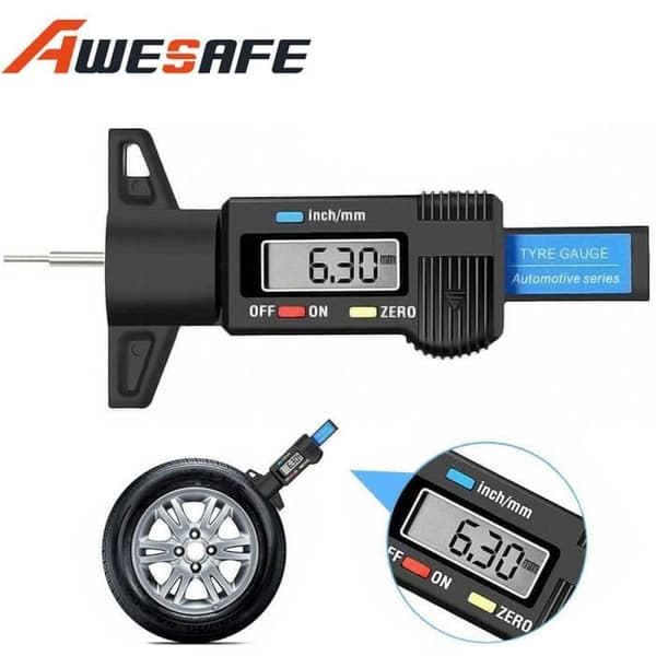 Däckmönsterdjup - AWESAFE - RULE1BK - Digital LCD - Universal - 0-25,4 mm