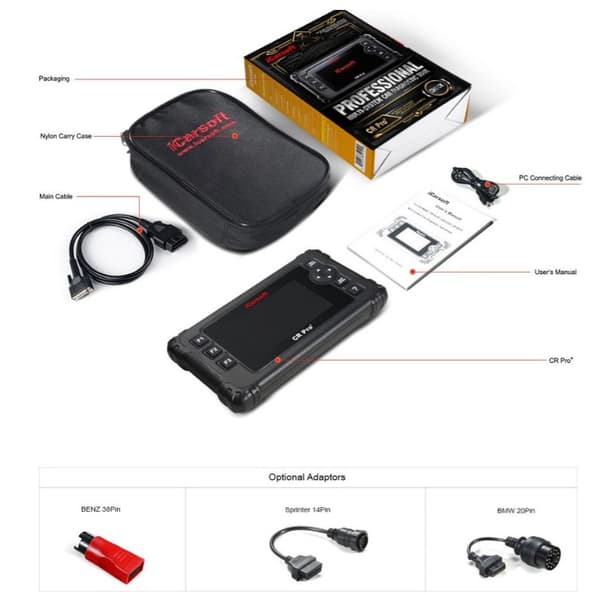 iCarsoft CR Pro+ Felkodsläsare, alla bilmärken