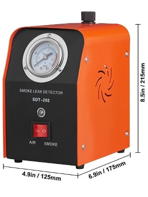 rökläckagedetektor kit för alla fordon med inbyggd luftpump och tryckmätare, stödjer olika systemtester, överhettnings- och frostskydd