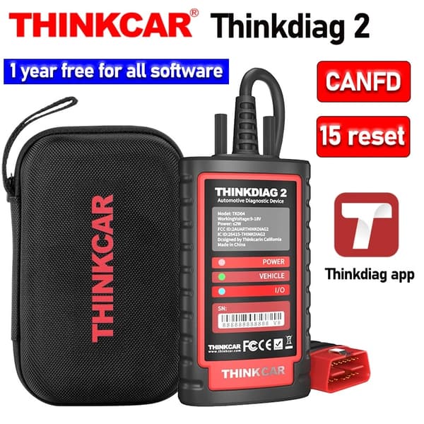 Diagnostic Scanner, Tovejskontrol, Bluetooth-forbindelse, Thinkdiag 2