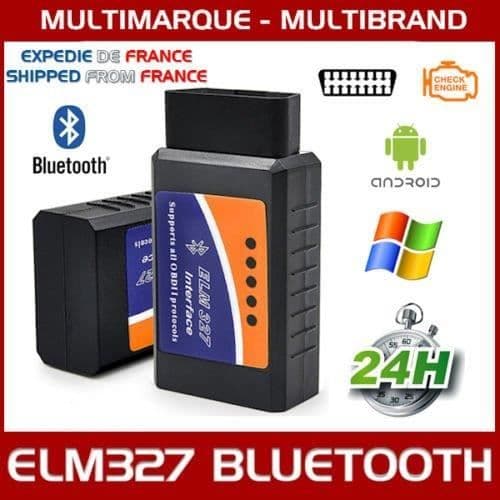 Mister Diagnostic® ELM327 BLUETOOTH Diagnostiskt gränssnitt för flera märken Windows Android ELM 327 OBD