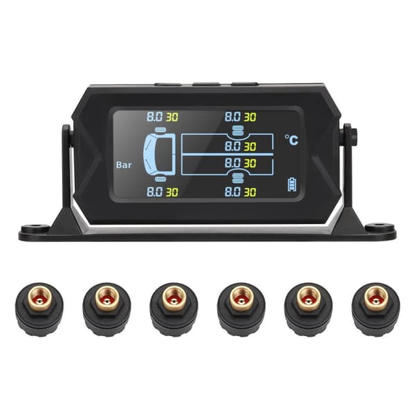 INF Solcelledrevet TPMS med 6 sensorer for lastebiler 0