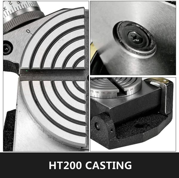 Rotary Table, 4"/100mm Diameter, 0.01 Noggrannhet, Horisontell/Vertikal