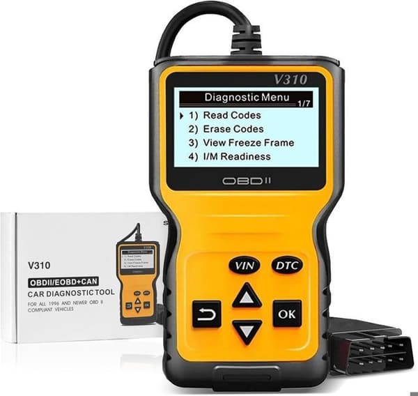 OBD2 Universal Scanner Engine Fault Code Reader - Multi-brand Auto Diagnostic Tool - Gul, LED - OBDII Efter 1996OBD2