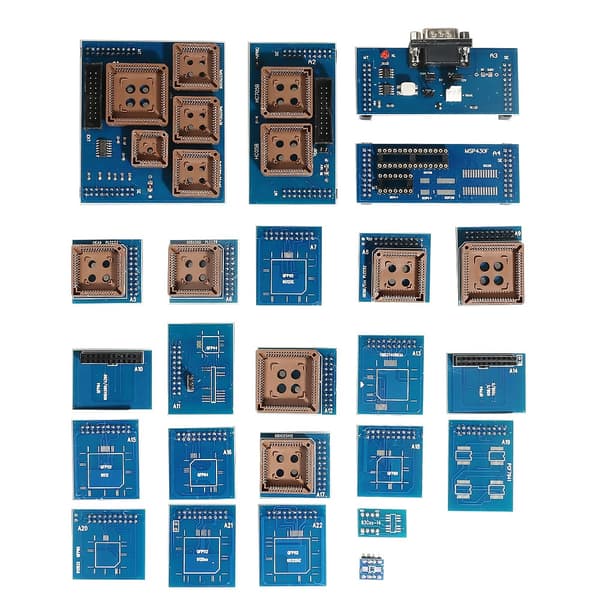 Programmeringsenhetsadaptrar, 24-delars komplett set, hållbar plast- och metallkonstruktion, CE-certifierad