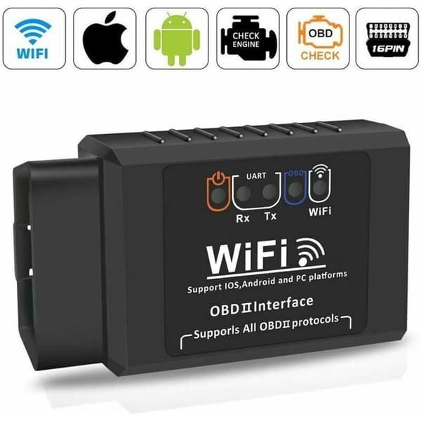 OBD2 resväska Autodiagnostik Bildiagnostikuttag WiFi OBD Adapter Scanner Felkod Multibrand elm327 Verktyg PZCC