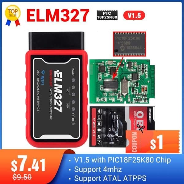 ELM327 mini bluetooth V1.5 PIC1825K80 super mini ELM 327 wifi USB-kontakt OBD2 V2.1 för Android Torque the V1.5 bluetooth