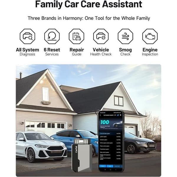 TOPDON Carpal-A Väskdiagnos Bil Bluetooth, Alla systemdiagnoser för iOS och Android