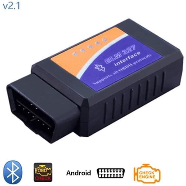 OBD II V2.1 Mini Elm327 Bluetooth BT Gränssnitt Adapter OBD2 Par Bil Skanner Diagnostik Verktyg för Android