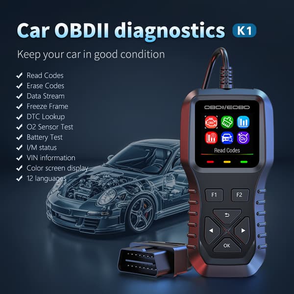 INF Motor Diagnostic OBD2 Scanner - Check Engine Light Reader