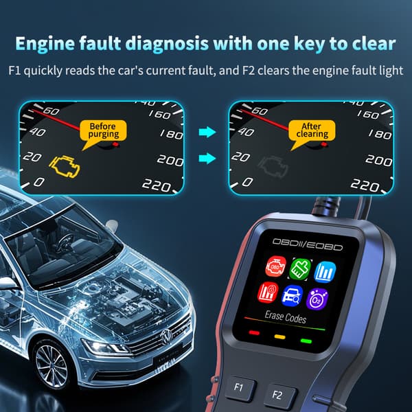 INF Motor Diagnostic OBD2 Scanner - Check Engine Light Reader
