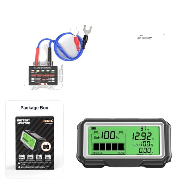 12V Batteritesteren, LED-display, trådløs datatransmission,BM200 PRO