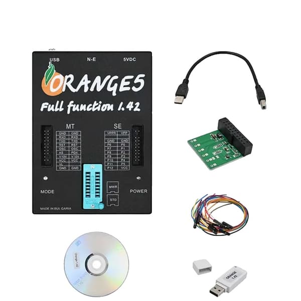 Oranssi 5 ECU-ohjelmoija, V1.38 laiteohjelmisto, moniprotokollatuki,Pääyksikkö V1.42