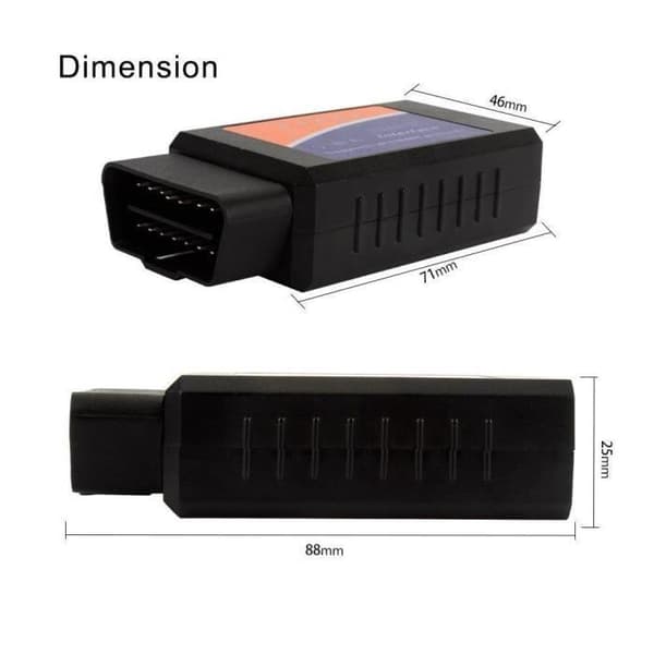 OBD2 felkodsläsare - INF - WiFi - Kompatibel med iOS - Bildiagnos - Svart