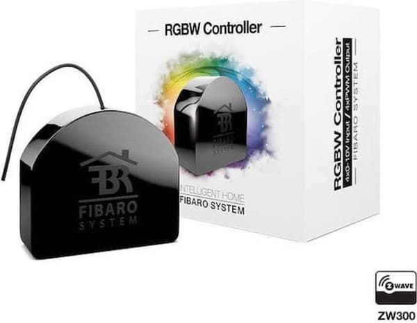 FIBARO RGBW Controller 2 - LED Strip Controller - Fungerer med FIBARO Home Centers, Homey og andre Z-Wave Controllere