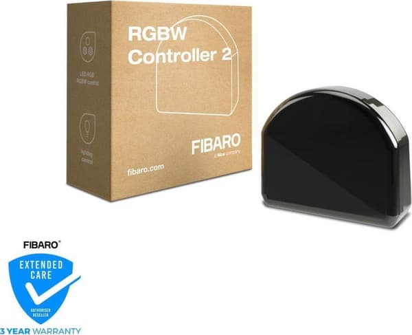 FIBARO RGBW Controller 2 - LED Strip Controller - Fungerer med FIBARO Home Centers, Homey og andre Z-Wave Controllere