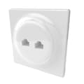 Miniatyrbild 2 av 3: Fibaro Walli N uttag 2 x RJ-45 Vit