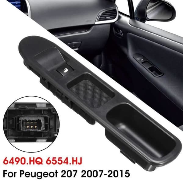 Nosii 6-stifts strömbrytare för elfönster på passagerarsidan för Peugeot 207 2007-2015 6490.HQ 6554.HJ