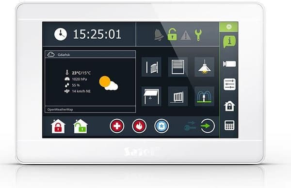 SATEL KNAPPSÄTT INT-TSI-W GRAFISK 7 TUM (VIT)