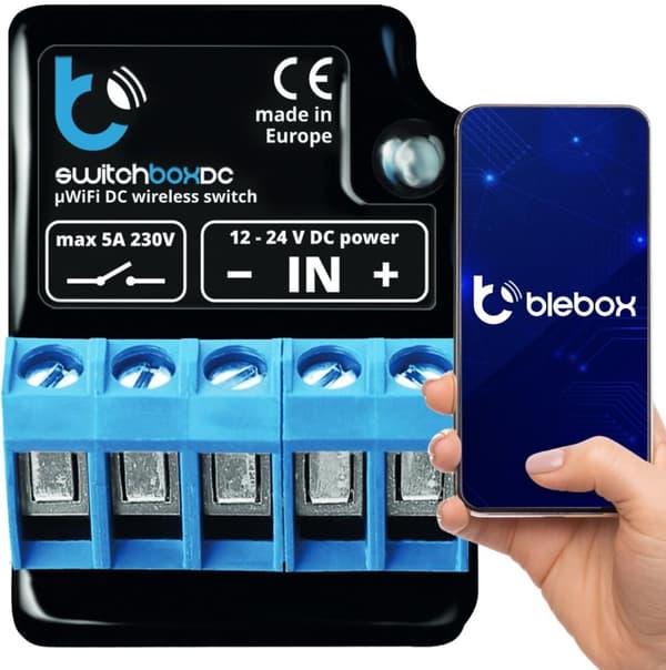 Blebox switchboxdc relæmodul