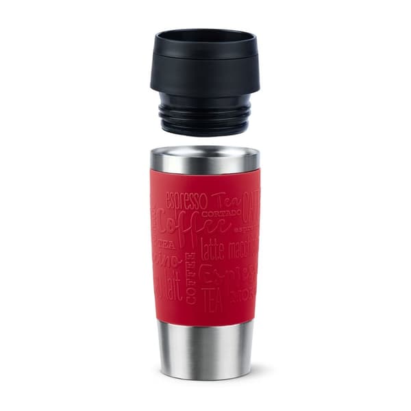 EMSA Rejsekrus Classic N2020400 rejsekrus 360 ml Sort, Rød, Rustfrit stål Rustfrit stål