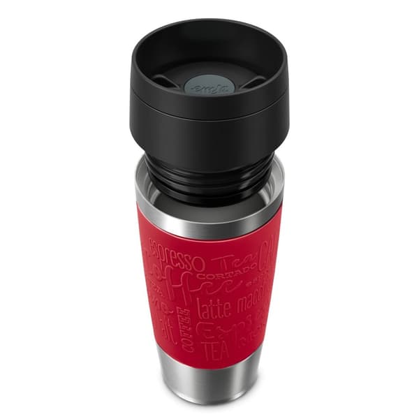 EMSA Rejsekrus Classic N2020400 rejsekrus 360 ml Sort, Rød, Rustfrit stål Rustfrit stål