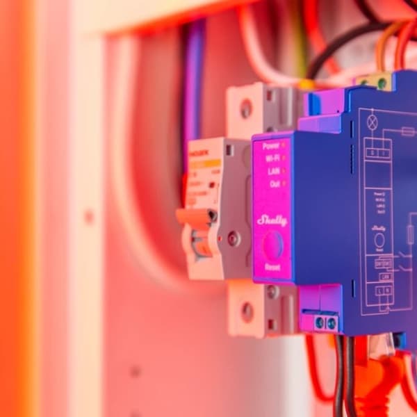 Shelly Pro 1 elektrisk relæ blå
