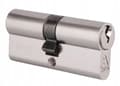 Miniatyrbillede 2 af 3: Cylinderindsats 30/30 mm Satineret nikkel + 3 nøgler