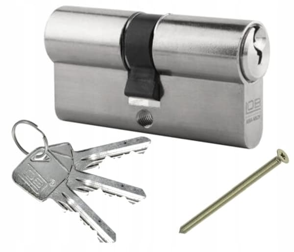 Låsinsats 30/40 mm Satinerad nickel + 3 nycklar