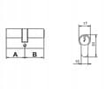 Miniatyrbild 2 av 2: Cylinderlåsinsats mässing 31/31 mm + 5 nycklar
