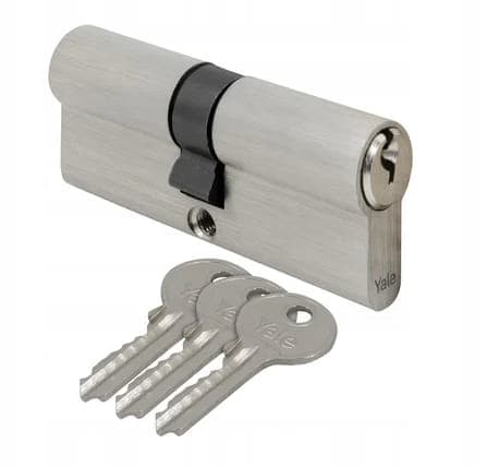 Satin cylinderlåsindsats 30/40 mm + 3 nøgler