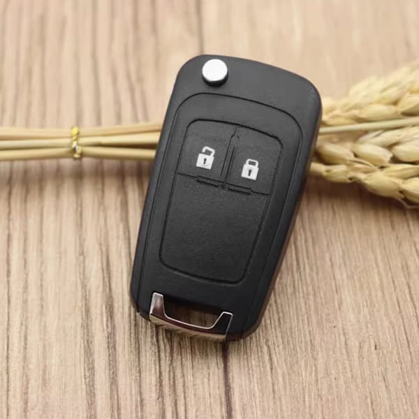 INF Sammenleggbart bilnøkkeldeksel for Buick/Opel/Chevrolet 2 knapper Sort