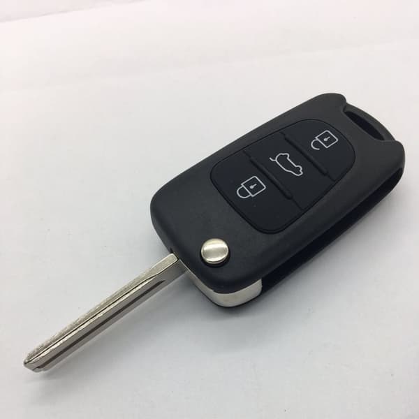 INF 3-knappers sammenleggbart bilnøkkeldeksel til HYUNDAI Kia Sort