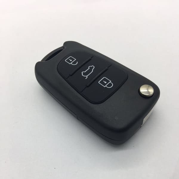 INF 3-knappers sammenleggbart bilnøkkeldeksel til HYUNDAI Kia Sort