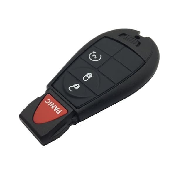 INF Bilnøkkelveske (3+1 knapper) Kompatibel med Chrysler Sort