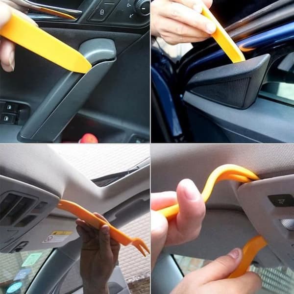 4 st Trim Installation Demonteringsverktyg, interiör Bilstereo Trim Tool Dörrpanel Clips Demonteringssats Bänd verktyg
