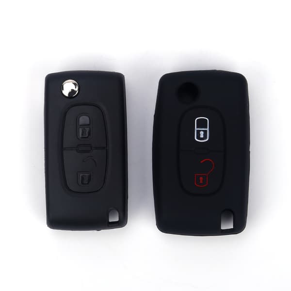 INF Silikoninen auton avaimenperäkotelo, auton kuoren kansi Peugeot 307:lle, 2 nappia