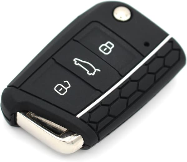 INF Silikoni auton avainsuojus Golf 7/Lingdu/New Octavia/Karoq/Kodiak/Komik/Yedi Musta + Valkoinen