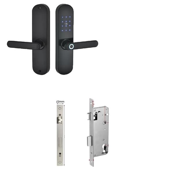 Älykäs sormenjälkilukko, Bluetooth-yhteys, sovelluksen hallinta, Musta 5572