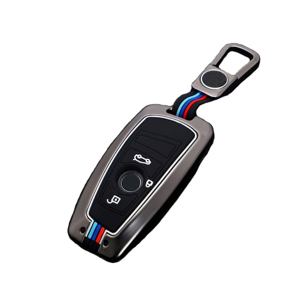 INF BMW Avaimenperän suojus BMW 3-sarjalle, 5-sarjalle, 7-sarjalle, 1-sarjalle Musta + harmaa