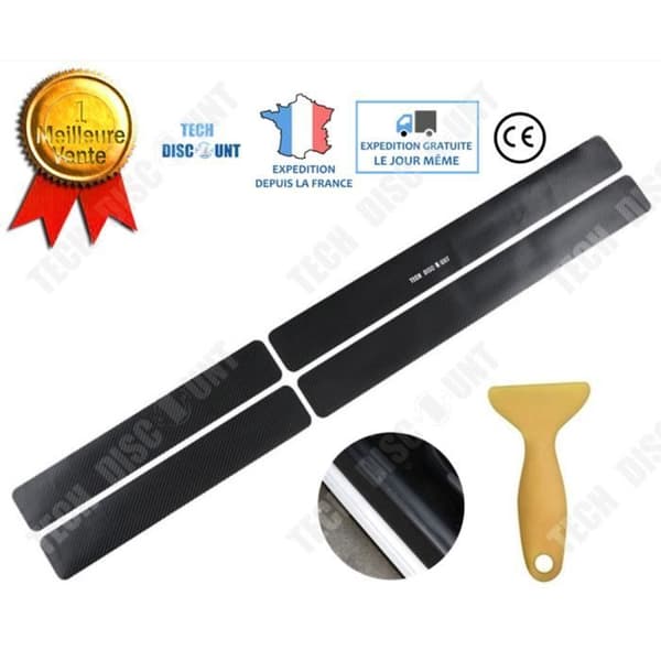 TD® Sticker bildörr sport familj skydd kolfiber dörr tröskel skydd solid halkfri list bar