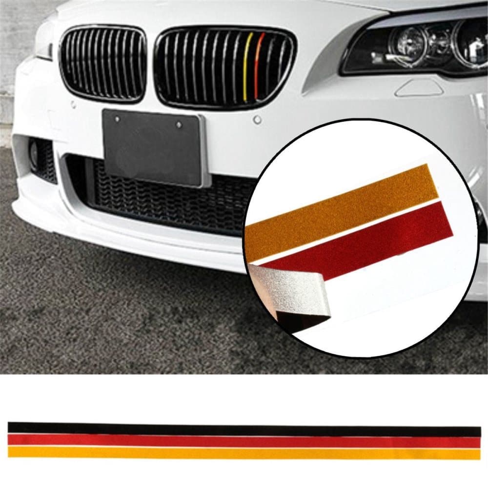 German Colours Flag BMW Kidney Grill Stripes Sticker Vinyl Decal Dekal Germany Car ggs