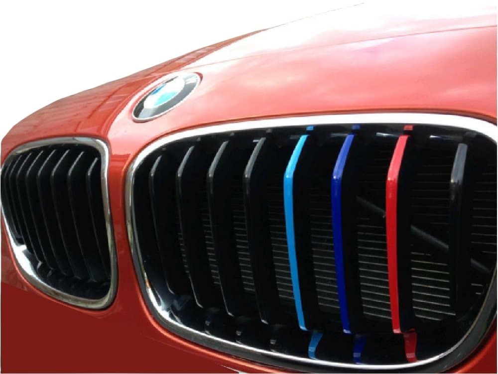 BMW Grill Stripe Vinyl Decal Dekals / Stickers 1,2,3,4,5,6 and 7 series 2x Sets / Car