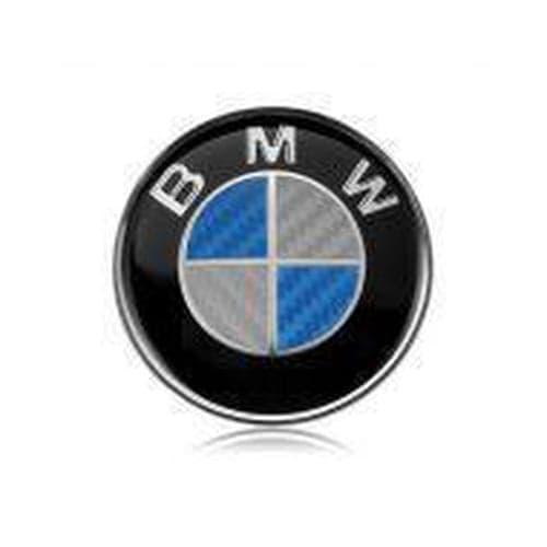 BMW Carbon Fibre Blue/White Rear Boot Lid 74mm Badge Emblem