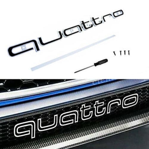 Quattro Logo Grill Badge Emblem For Audi A1 A3 A4 A5 A6 A7 A8 S4 S5 RS3 RS4 Q7
