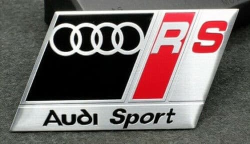Audi Sport RS badge emblem A3 BLK A4 S3 S4 RS3 RS4 TT rs quattro s line WRC WTCC