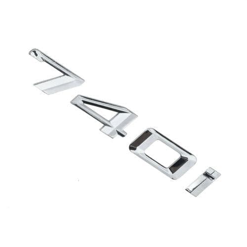 BMW 740i Rear Lettering For Lid Trunk, Badge, Emblem, 7 Series, Chrome