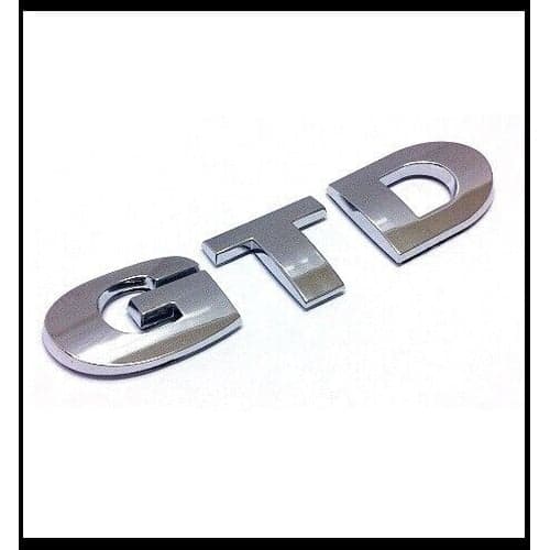 GTD Chrome Badge Emblem For VW Golf MK6 MK7 MK8 Mark 7 8 GT TDI RearBootTailgate